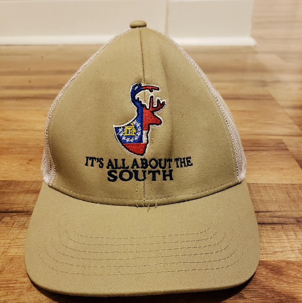 Vintage ' All About the South' Tan Snapback Hat